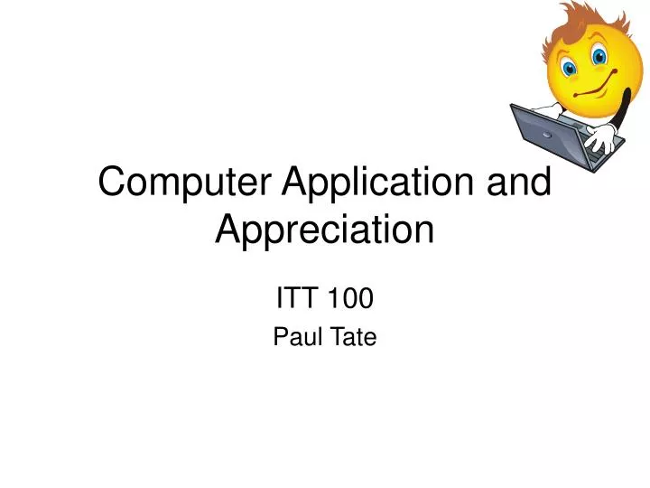 computer application and appreciation
