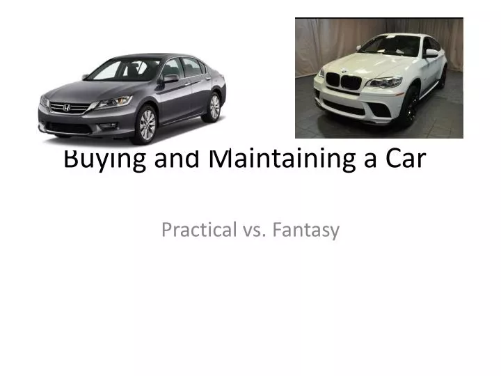 buying and maintaining a car