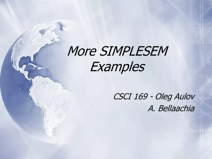 more simplesem examples