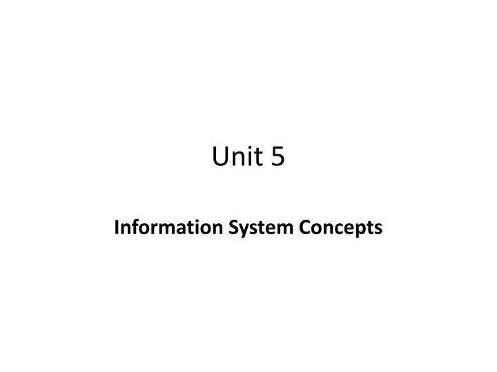 unit 5