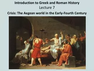 Introduction to Greek and Roman History