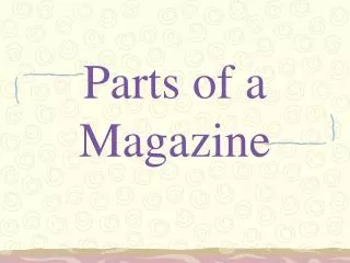 Parts of a Magazine