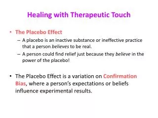 Healing with Therapeutic Touch