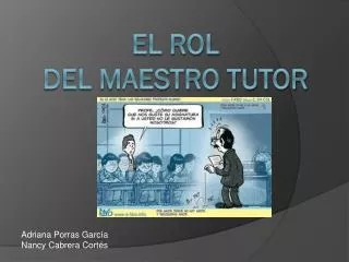 el rol del maestro tutor