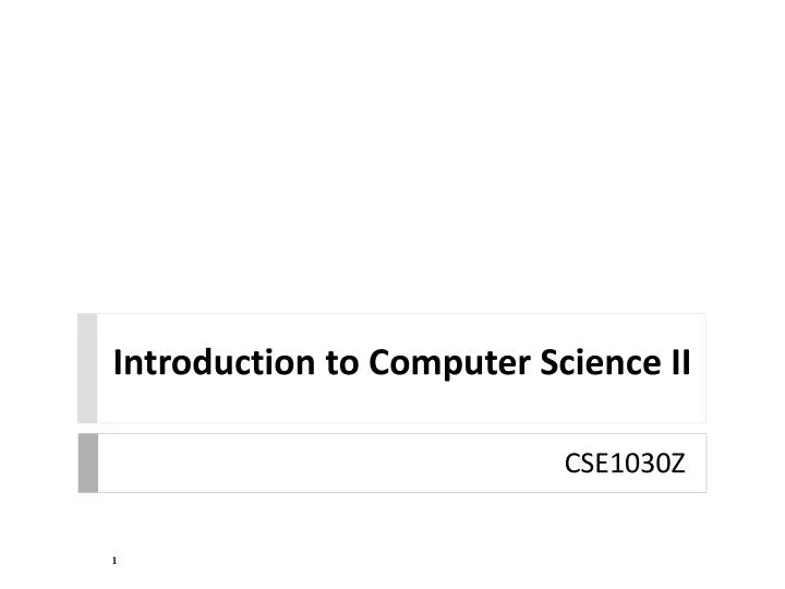 introduction to computer science ii