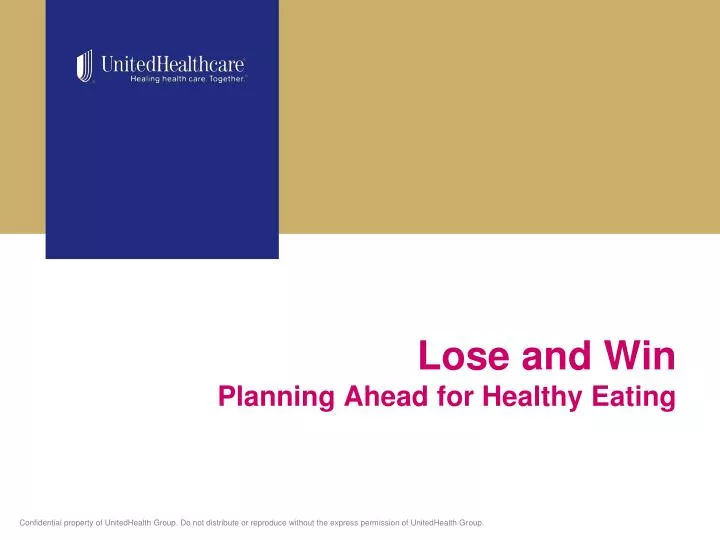 lose and win planning ahead for healthy eating