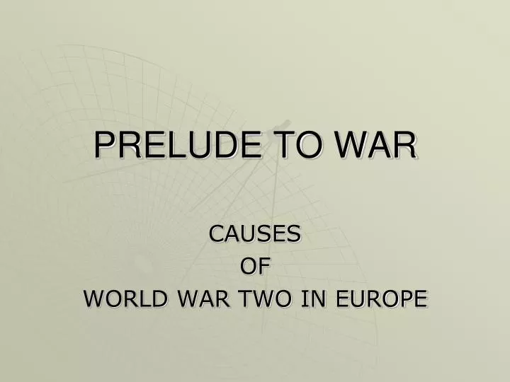 prelude to war