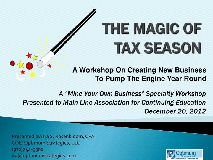 the magic of tax season