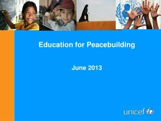 Education for Peacebuilding June 2013