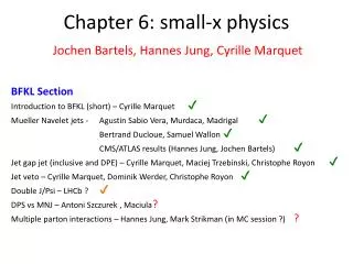 Chapter 6: small-x physics