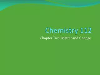 chemistry 112