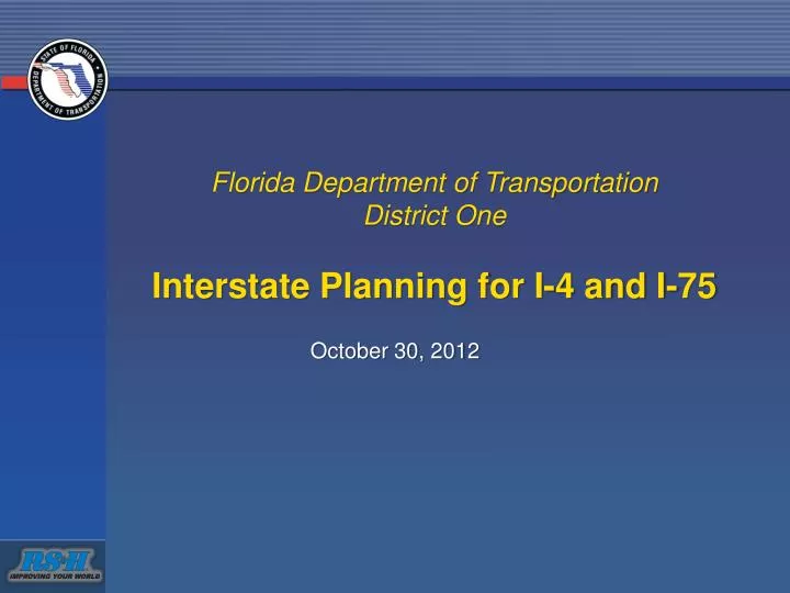 florida department of transportation district one interstate planning for i 4 and i 75