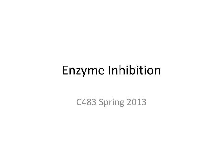 enzyme inhibition