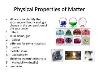 Physical Properties of Matter