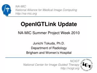 OpenIGTLink Update