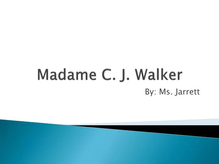 madame c j walker