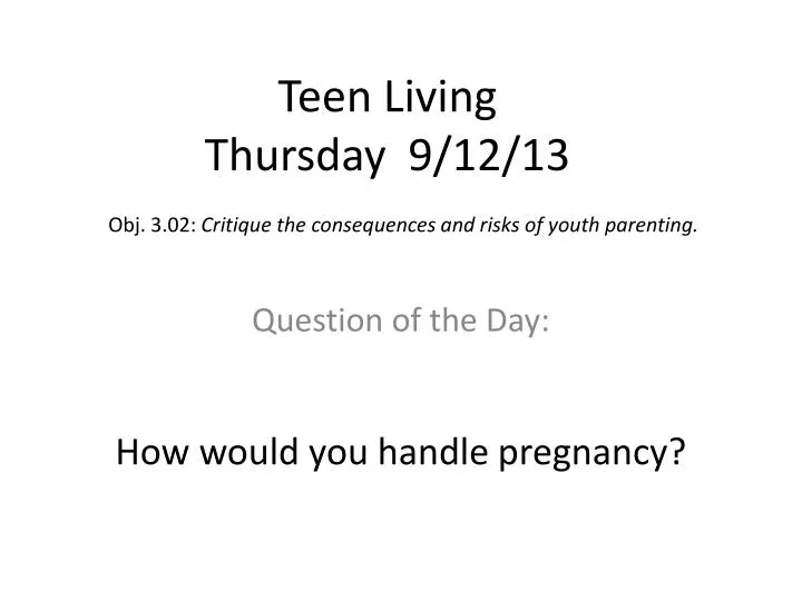 teen living thursday 9 12 13