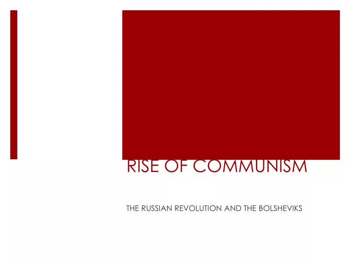 rise of communism