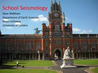 School Seismology