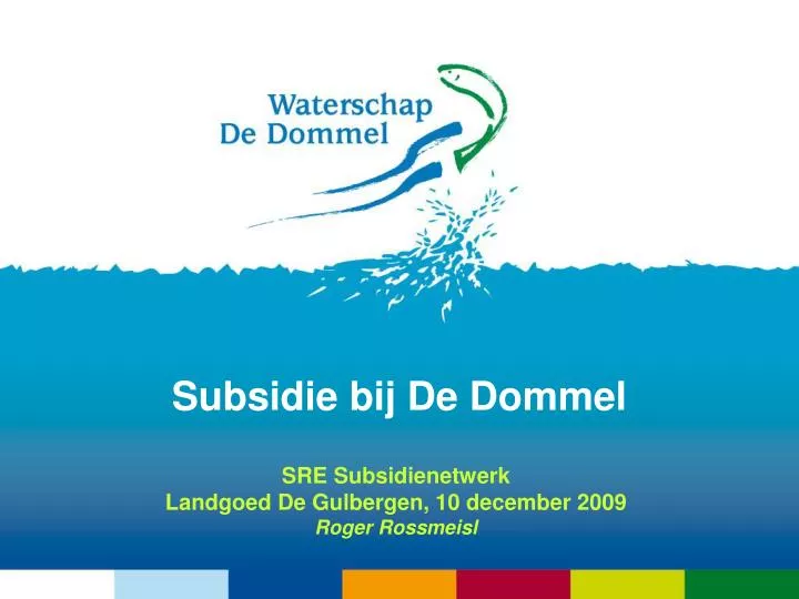 subsidie bij de dommel