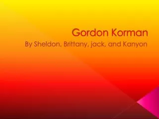 gordon korman