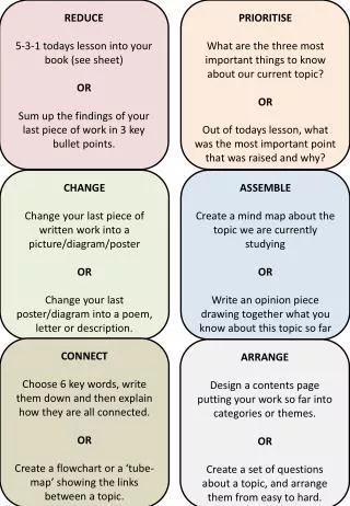 REDUCE 5 -3-1 todays lesson into your book (see sheet) OR