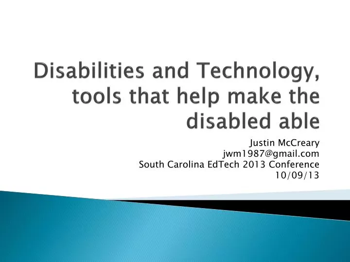 disabilities and technology tools that help make the disabled able