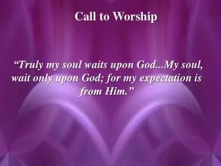 Call to Worship