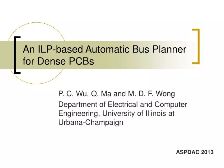 an ilp based automatic bus planner for dense pcbs