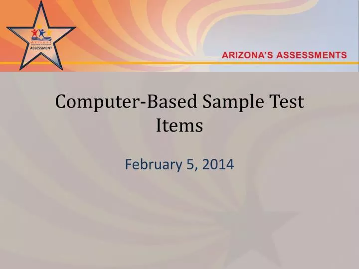 computer based sample test items