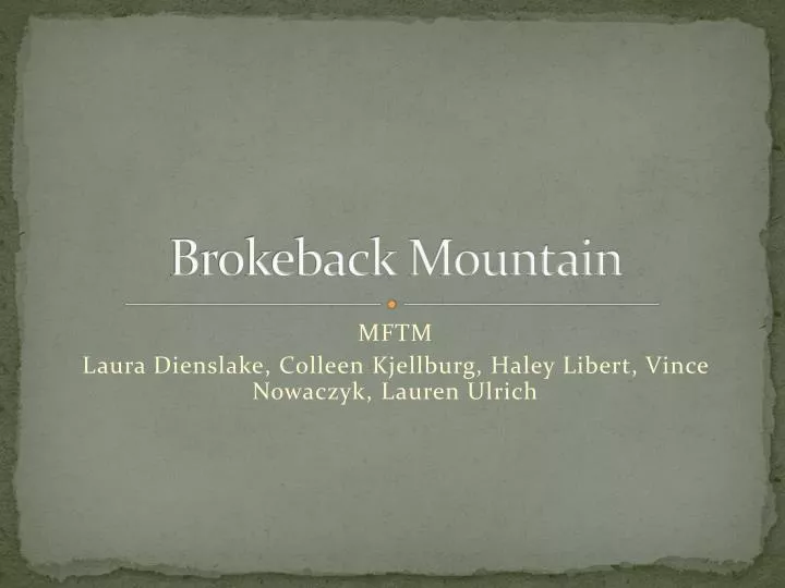 brokeback mountain