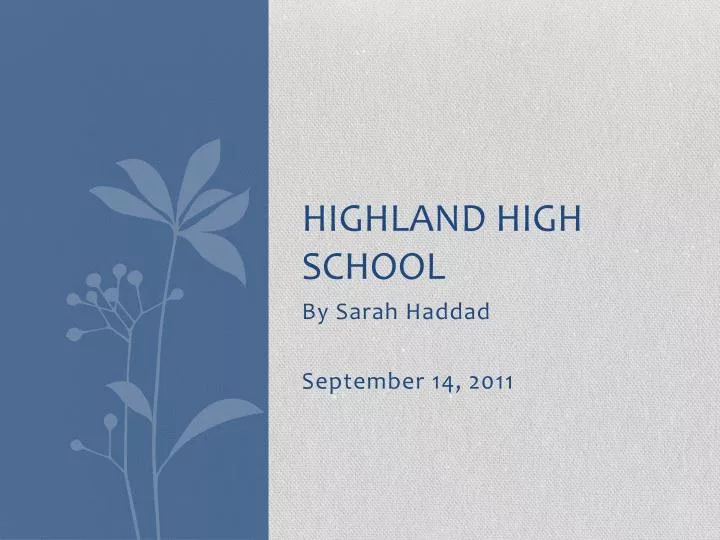 highland high school