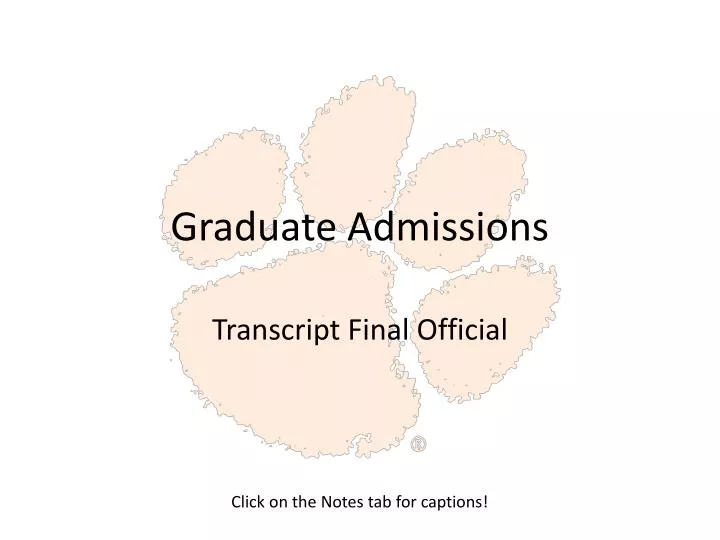 graduate admissions