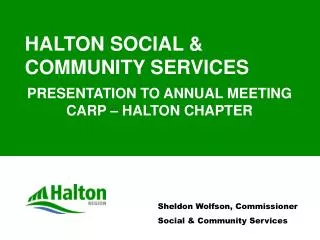 HALTON SOCIAL &amp; COMMUNITY SERVICES