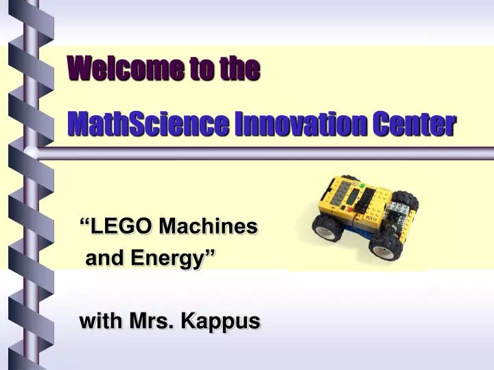 welcome to the mathscience innovation center
