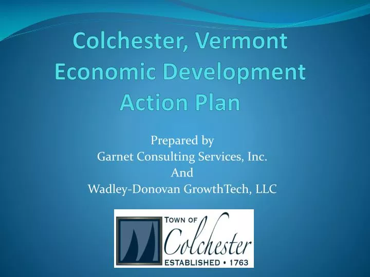 colchester vermont economic development action plan