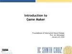 Introduction to Game Maker - slide 1
