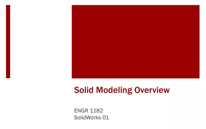 solid modeling overview