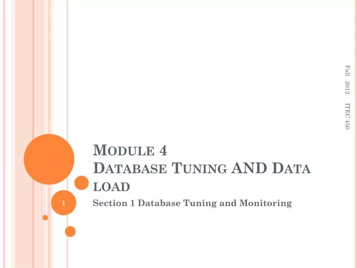module 4 database tuning and data load