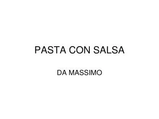 pasta con salsa
