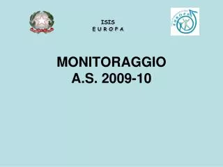 monitoraggio a s 2009 10