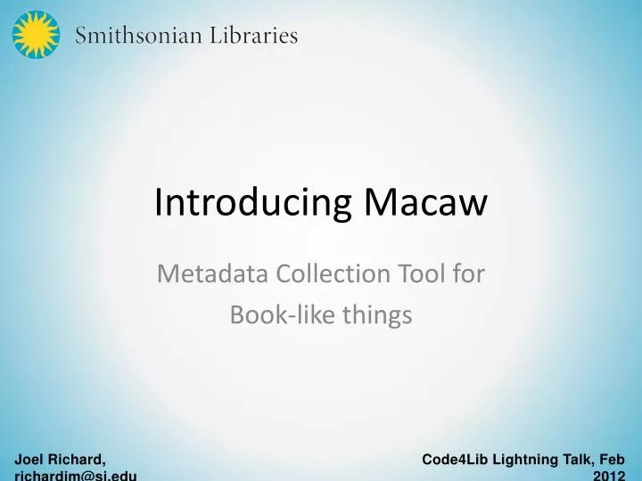 introducing macaw