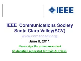 IEEE Communications Society Santa Clara Valley(SCV)