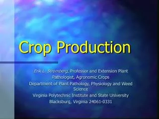 Crop Production