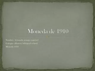 moneda de 1910