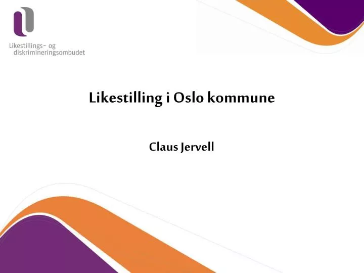 likestilling i oslo kommune