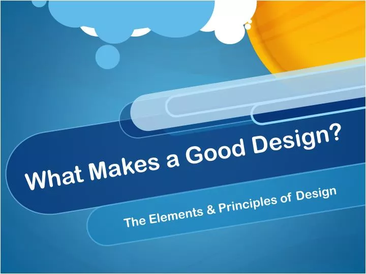 what makes a good design