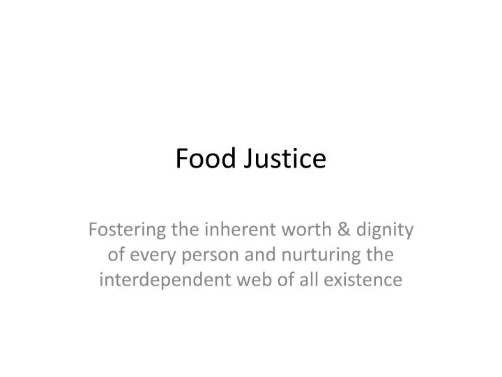 food justice