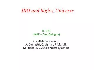 IXO and high- z Universe