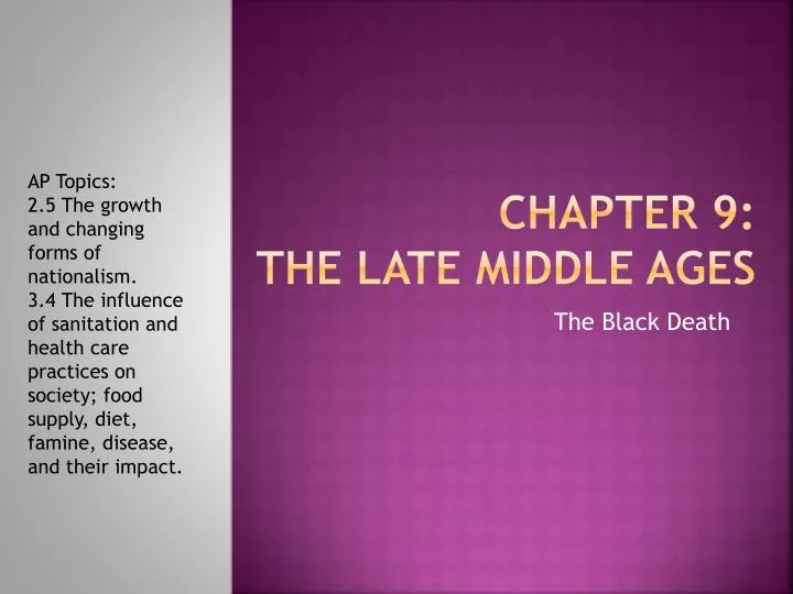 chapter 9 the late middle ages
